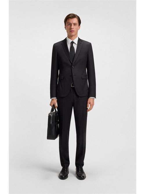 Camicia slim fit in popeline di cotone elasticizzato facile da stirare BOSS | H-HANK-KENT-C1-214/100-50469345